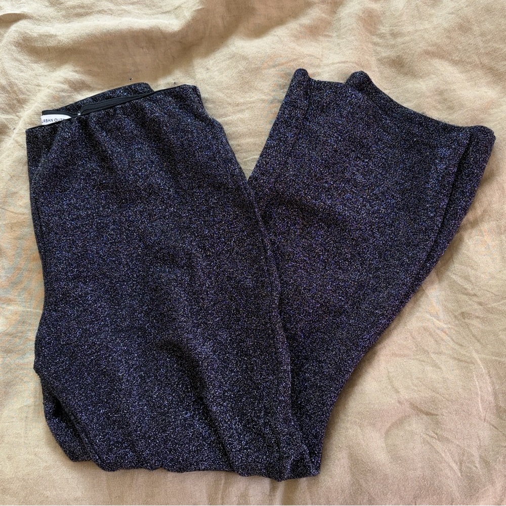 Urban Outfitters Gigi Flare Glitter Metallic Pants